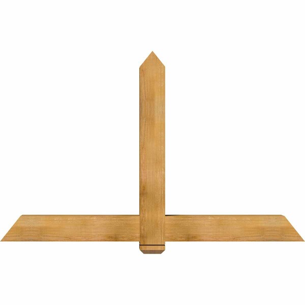 Ekena Millwork Eugene Rough Sawn Timber Gable Bracket, Western Red Cedar, 72"W x 45"H x 6"D x 6"F, 15/12 Pitch GBW072X45X0606EUG00RWR - main